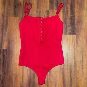 Red body suit